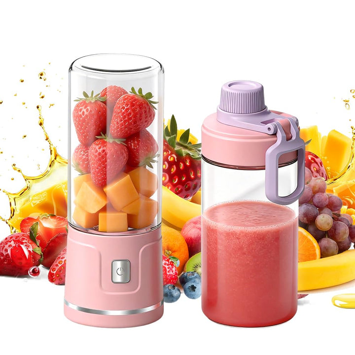 Tragbarer Mixer, 450ml Mini Mixer, 38-Blatt Elektrischer Saftpresse, Mixer Smoothie Maker, USB Wiede