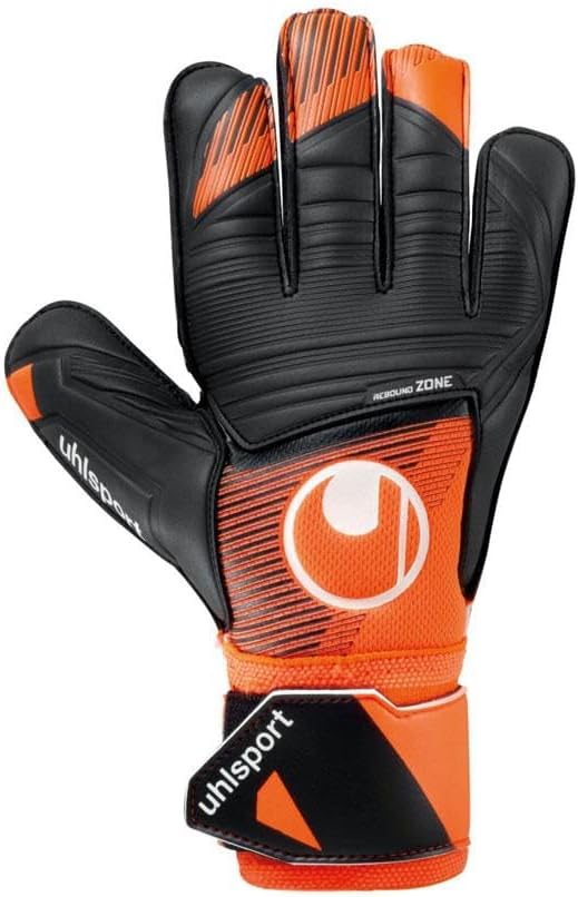 uhlsport Unisex Jugend Soft Resist+ Fussball Torwarthandschuhe 7.5 fluo orange/schwarz/weiss, 7.5 fl