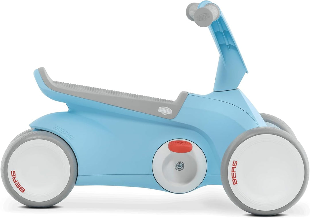 BERG GO2 2in1 Rutschauto Blau | Kinderrutscher & Laufrad ab 1 Jahr | Kinderauto mit ausklappbaren Pe