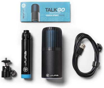 JLab Talk GO USB Mikrofon PC Plug und Play mit USB-C, Lautstärkeregelung und Stummschaltung – Stream