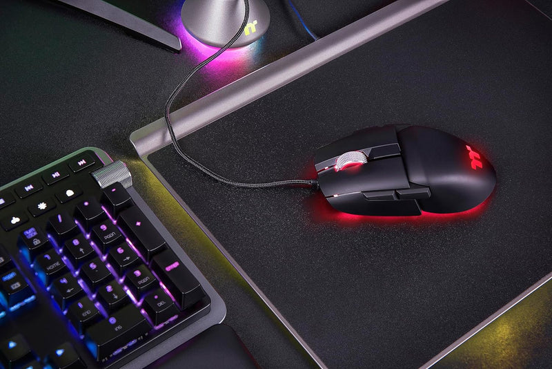 Thermaltake Argent M5 RGB Gaming Mouse | PC-Maus | 8 anpassbare dynamische Lichteffekte | rechts-und