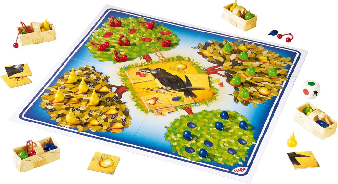 HABA 3403 Der Frucht Cuervo Teo tischset Kinder, Mehrfarbig, Talla única Brettspiel, Brettspiel