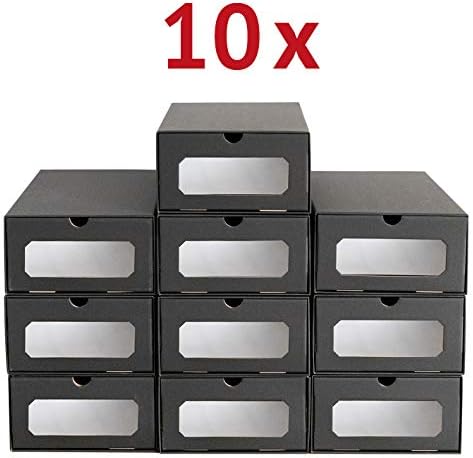 10 x PresentFill® Schubladenbox Aufbewahrungsbox Schuhbox Schuhschachtel Schuhkarton Ordnungsboxen S
