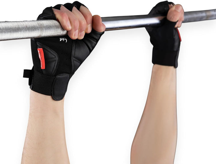 Chiba Classic Fitness Handschuhe | Elastische Passform & Robustes Clarinoleder | Anatomische Innenha
