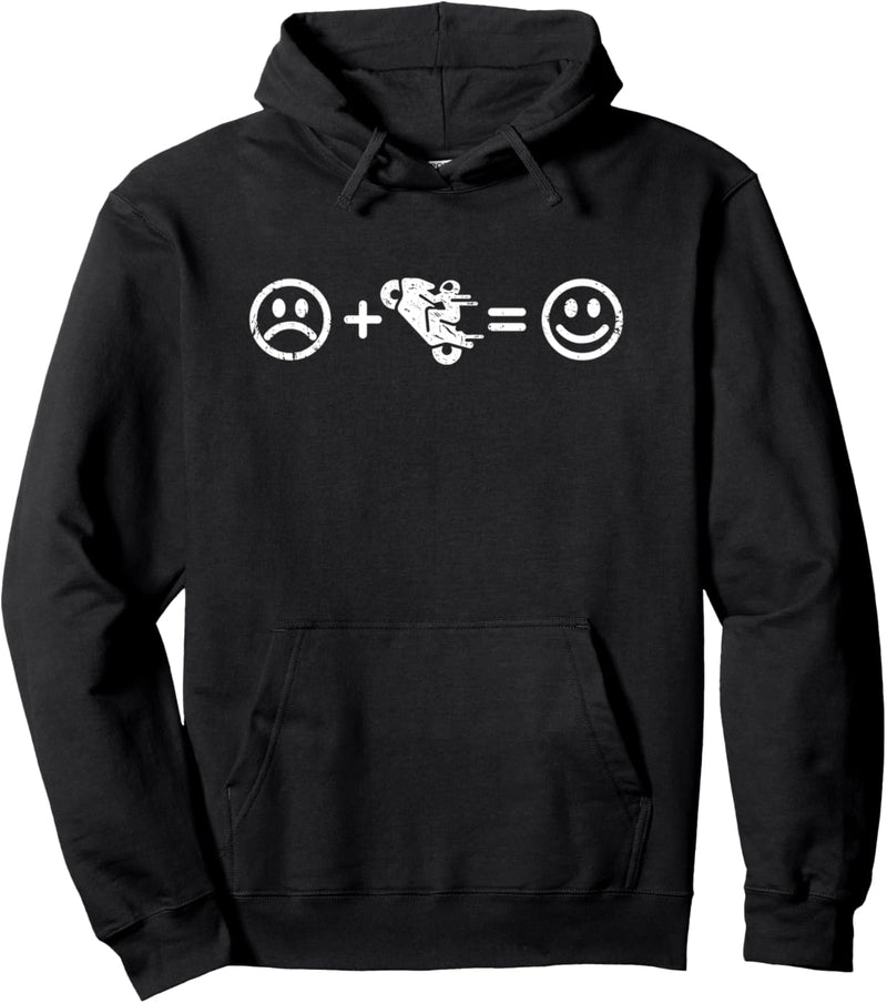 Motorrad macht glücklich Lustiges Geschenk Motorradfahrer-in Pullover Hoodie