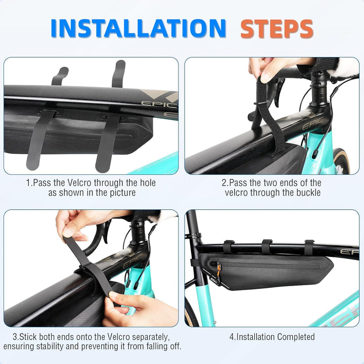 WEEROCK Fahrrad Rahmentasche 1.8L Wasserabweisende Rohrtasche Triangeltasche Fahrradtasche Rahmen Un