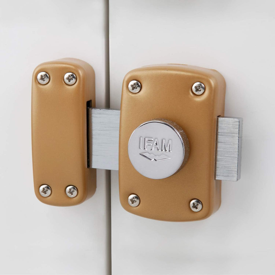 Ifam| Riegel für Türen| Modell B5| Einfacher und komfortabler Druckknopfgriff| 50mm| Totale Anpassun
