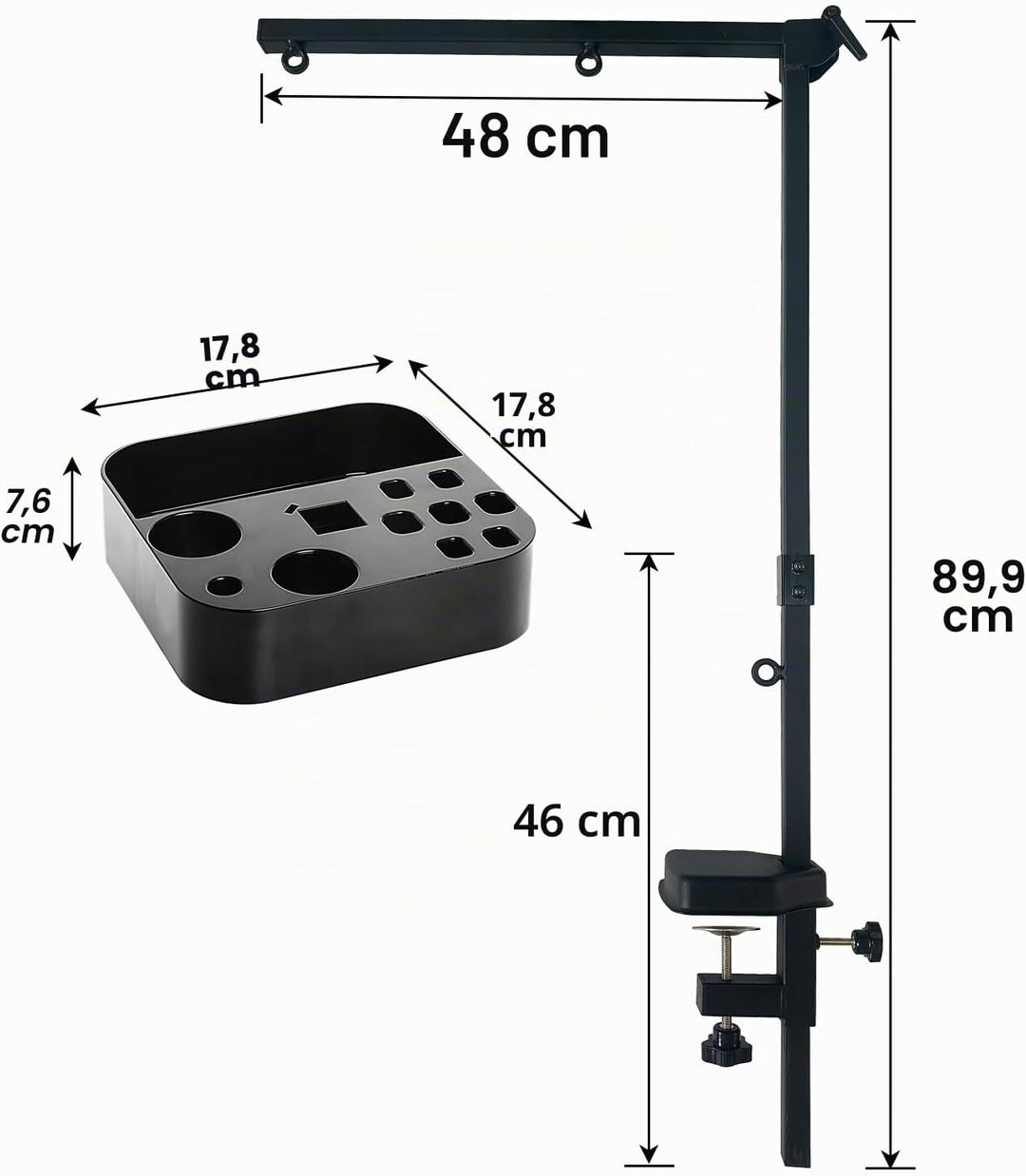 SHELANDY Fellpflegearm mit Klemme für grosse und kleine Hunde – 88,9 cm höhenverstellbar und mit zwe