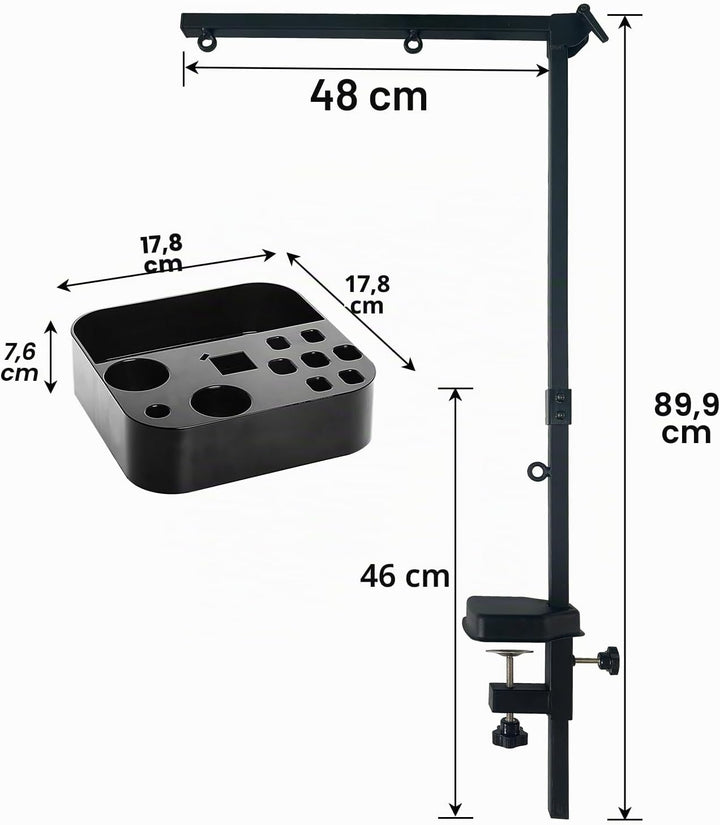 SHELANDY Fellpflegearm mit Klemme für grosse und kleine Hunde – 88,9 cm höhenverstellbar und mit zwe