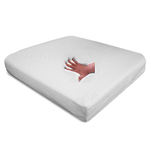 Viskoelastisches Sitzkissen viscoelastisches Anti Dekubitus Sitzpolster 40 x 40 x 10 cm WEIss Memory