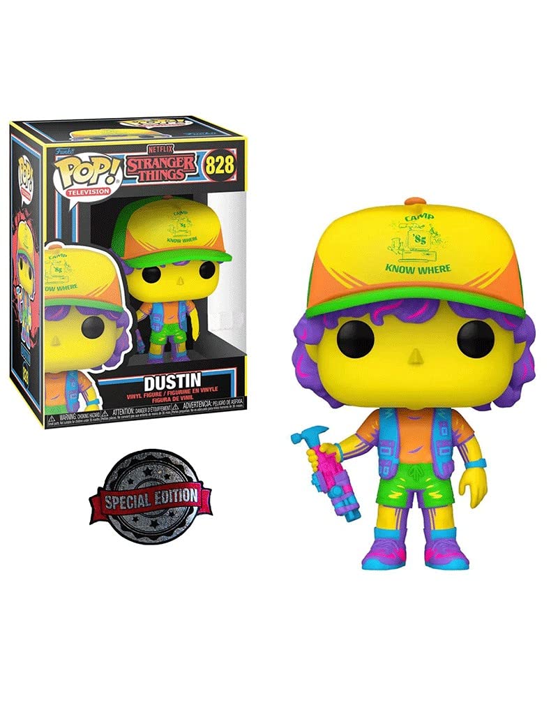 Funko Stranger Things Dustin Beef Tee Black Light GITD Glow in The Dark Special Edition POP TV #828