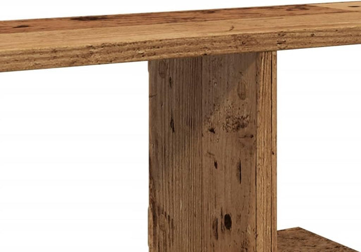 vidaXL TV-Wandregal Altholz-Optik 125x18x23 cm Holzwerkstoff, Wandregal, Wand-TV-Einheit, hängendes