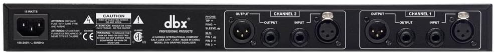 dbx 215-S · Equalizer Einheitsgrösse Dual Channel, Einheitsgrösse Dual Channel