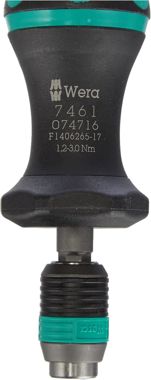 Wera 05074716001 7461 Kraftform Drehmomentschraubendreher, 1/4“, voreingestellt auf 1,2 Nm, Messbere