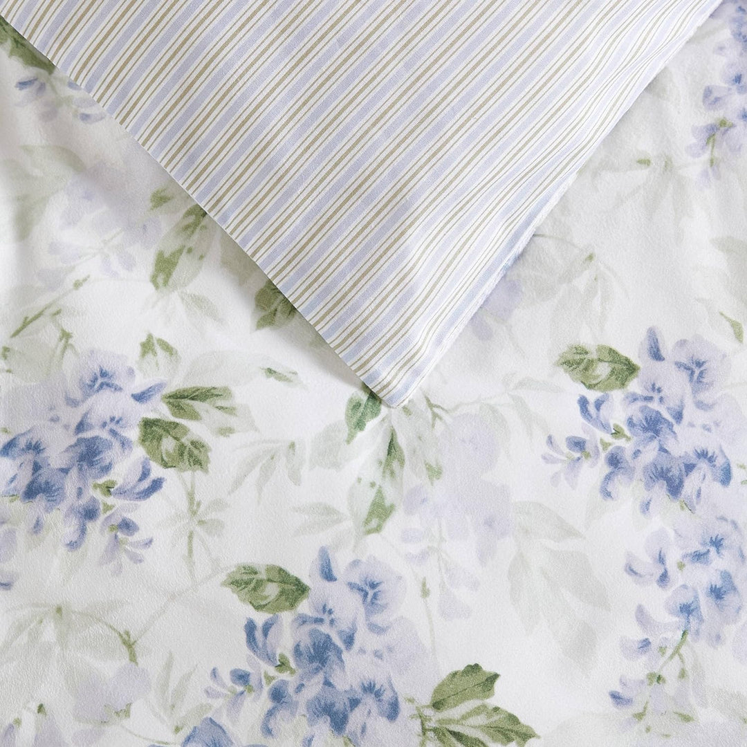 Laura Ashley - King-Size-Bettbezug-Set, Plüsch-Samt-Bettwäsche-Set, Designer-Heimdekoration (Glyzini