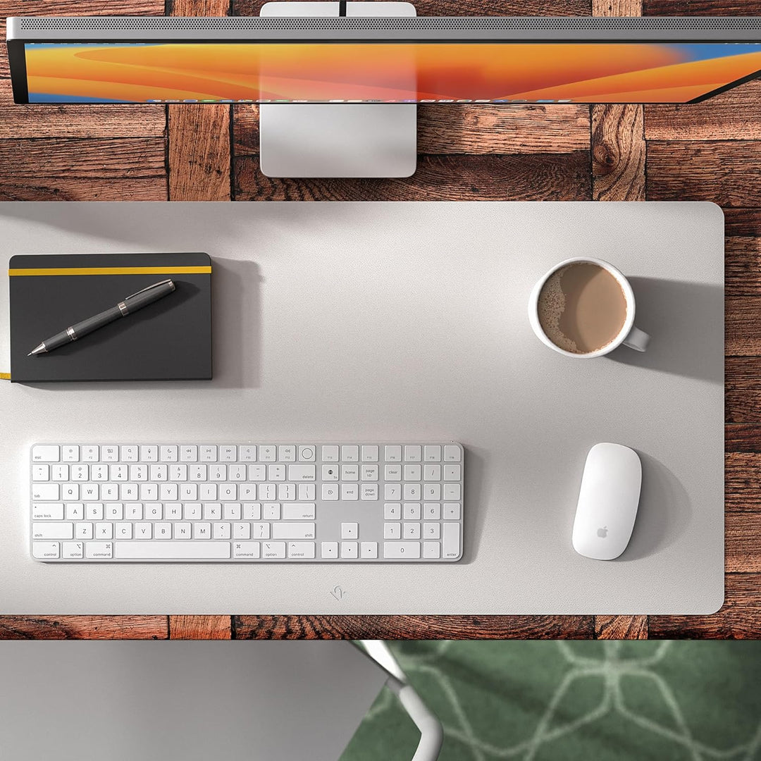 Twelve South DeskPad | Nachhaltige Leder-Verlängerungsmatte für die Maus, spritzwasserfest, rutschfe