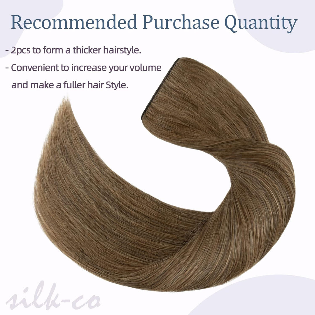 Clip in Extensions Echthaar Dick Haarteile Echthaar 1 Piece 5 Clips 7A Remy Hair Weich Natürlich Haa