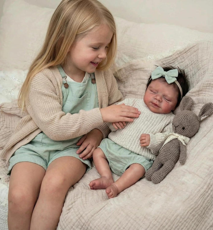 Zero pam Reborn Baby Mädchen-48CM Reborn Baby Vollsilikon Lebensecht, Lebensechte Babypuppen Wie Ech