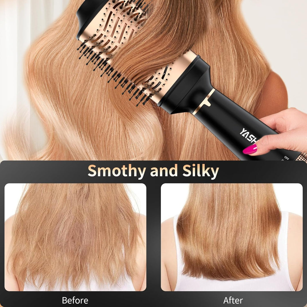 YASHE Haartrocknerbürste, 4-in-1-Föhnbürste für Haarstyler, 1200 W Keramik-Turmalin-Negativ-Ionen-Ha