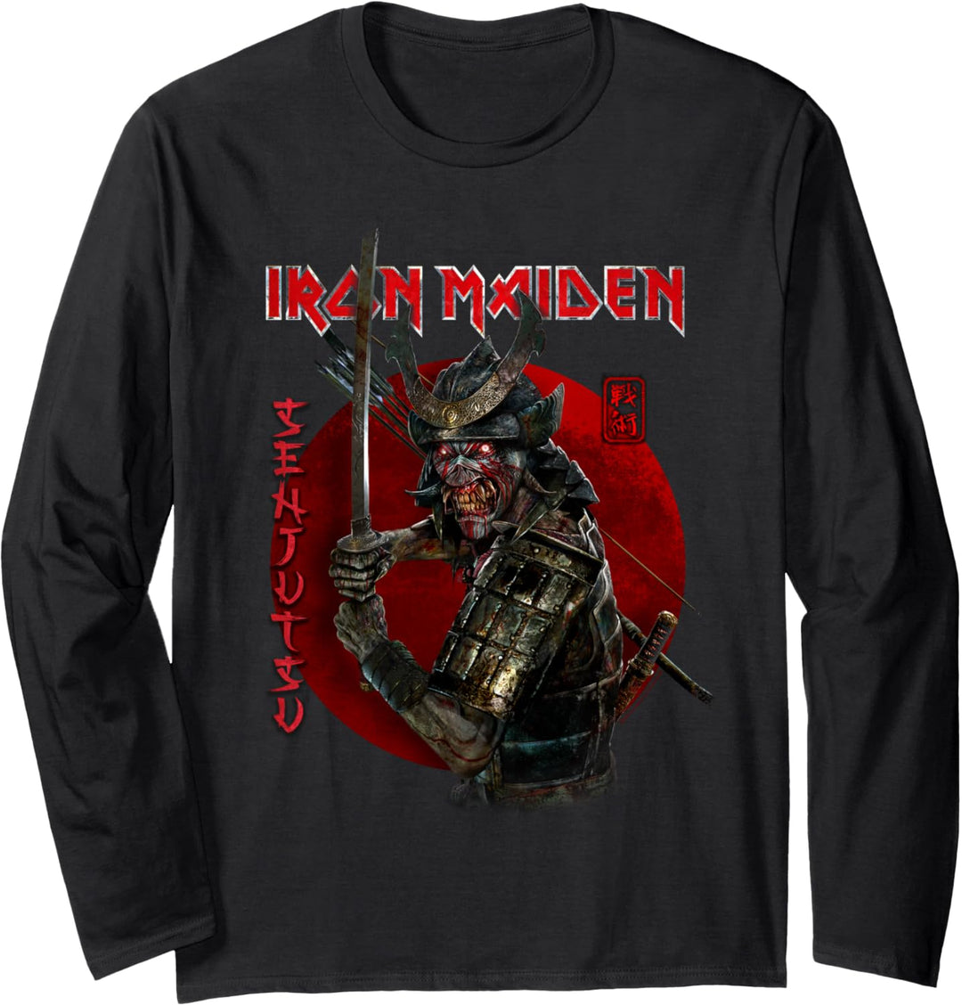 Iron Maiden Senjutsu Eddie Red Circle Langarmshirt