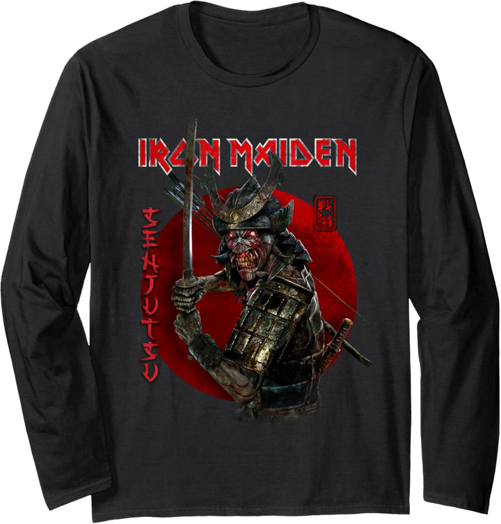 Iron Maiden Senjutsu Eddie Red Circle Langarmshirt