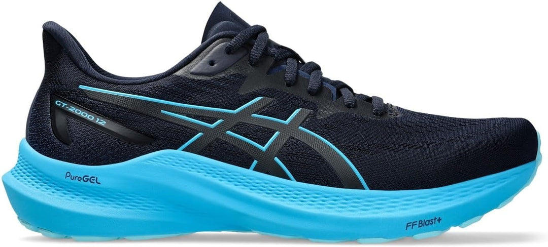 ASICS Herren Gt-2000 12 Sneaker, 39 EU Midnight Digital Aqua