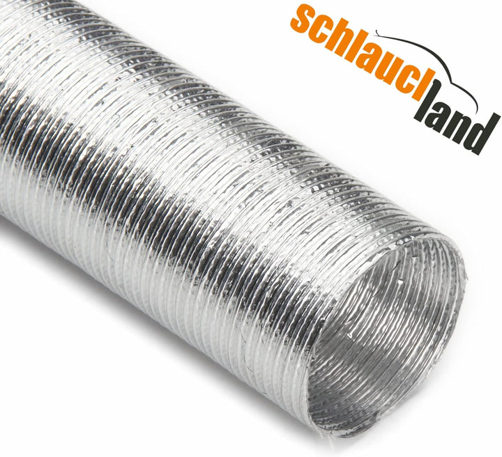 1 Stück | Alu Hitzeschutzrohr 1m ID-Ø 20mm alu-blank Hitzschutzschlauch | VIELE GRÖSSEN 10-100mm | S