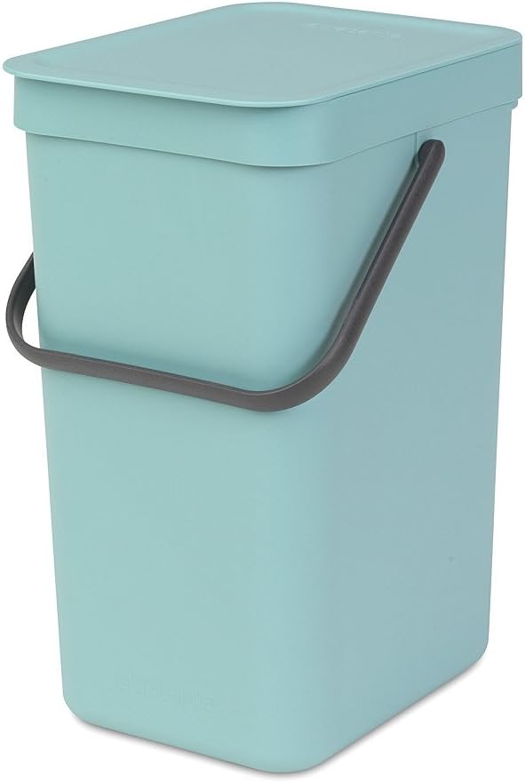 Brabantia Sort & Go Einbaubehälter, Plastik, Mint, 12L 12 Liter Mint, 12 Liter Mint