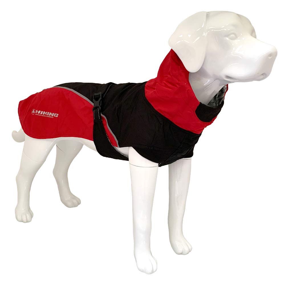Croci Hiking Hundemantel, wasserdicht, für Hunde, feuchtigkeitsregulierendes Futter, Nanga Red, Grös