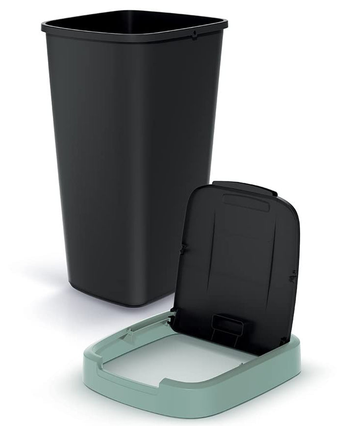 Mülleimer Müllbehälter Abfalleimer Biomülleimer mit Deckel Abfallsammler Mülltonne 53 x 29 x 26cm Pa