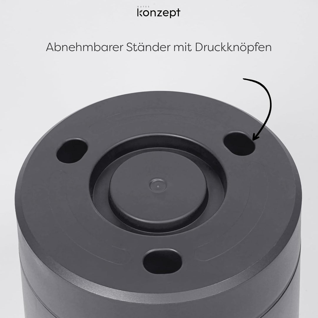 KONZEPT Blumentopf mit Untersetzer 38 cm - grosser Übertopf aus Kunststoff für Zimmerpflanzen, moder