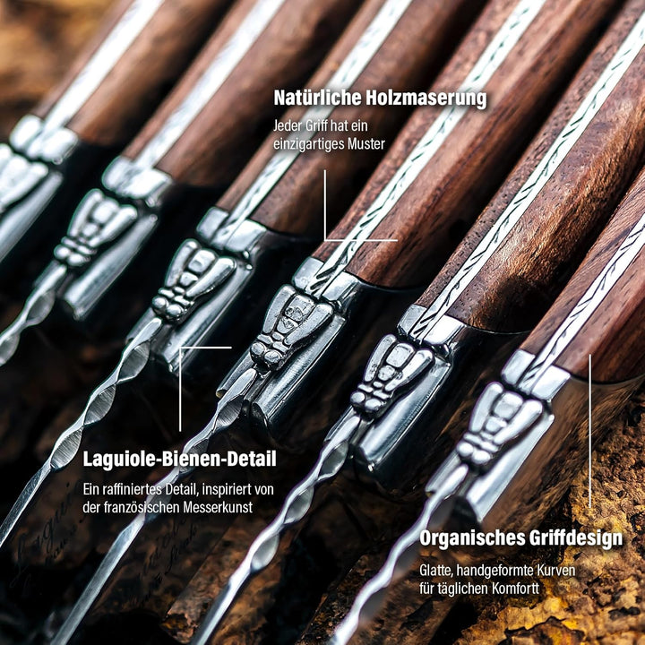 Laguiole Style de Vie Steakmesser Luxury Line, 6-teilig,