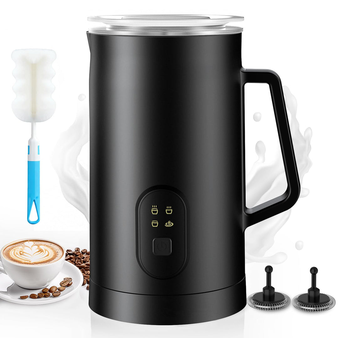 Milchaufschäumer Elektrisch 4 in 1, 580 ml Automatischer Milchschäumer, Heisser &amp; kalter Milchschaum