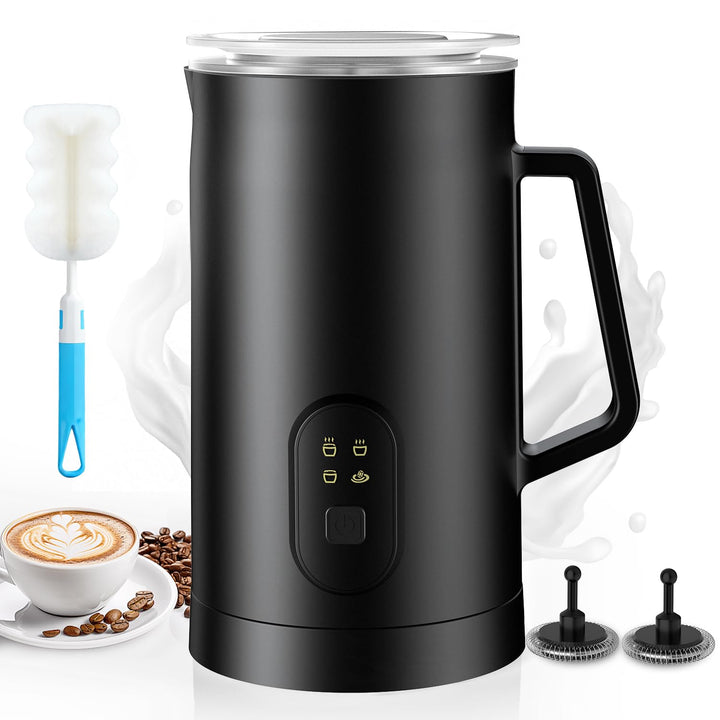 Milchaufschäumer Elektrisch 4 in 1, 580 ml Automatischer Milchschäumer, Heisser &amp; kalter Milchschaum