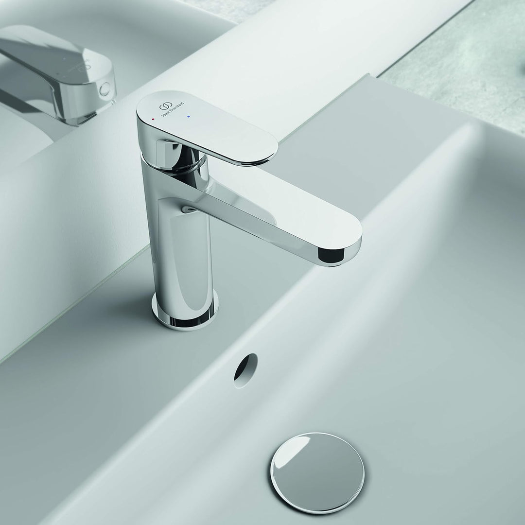 Ideal Standard BC700AA Cerafine O Waschtischarmatur ohne Ablaufgarnitur BlueStart,Auslaufhöhe 122mm