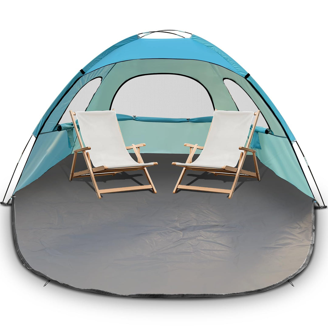 JAICOM Strandmuschel, 2-3 Personen Strandzelt mit UPF 50+ UV Schutz, Leichtes, schnell aufzubauendes