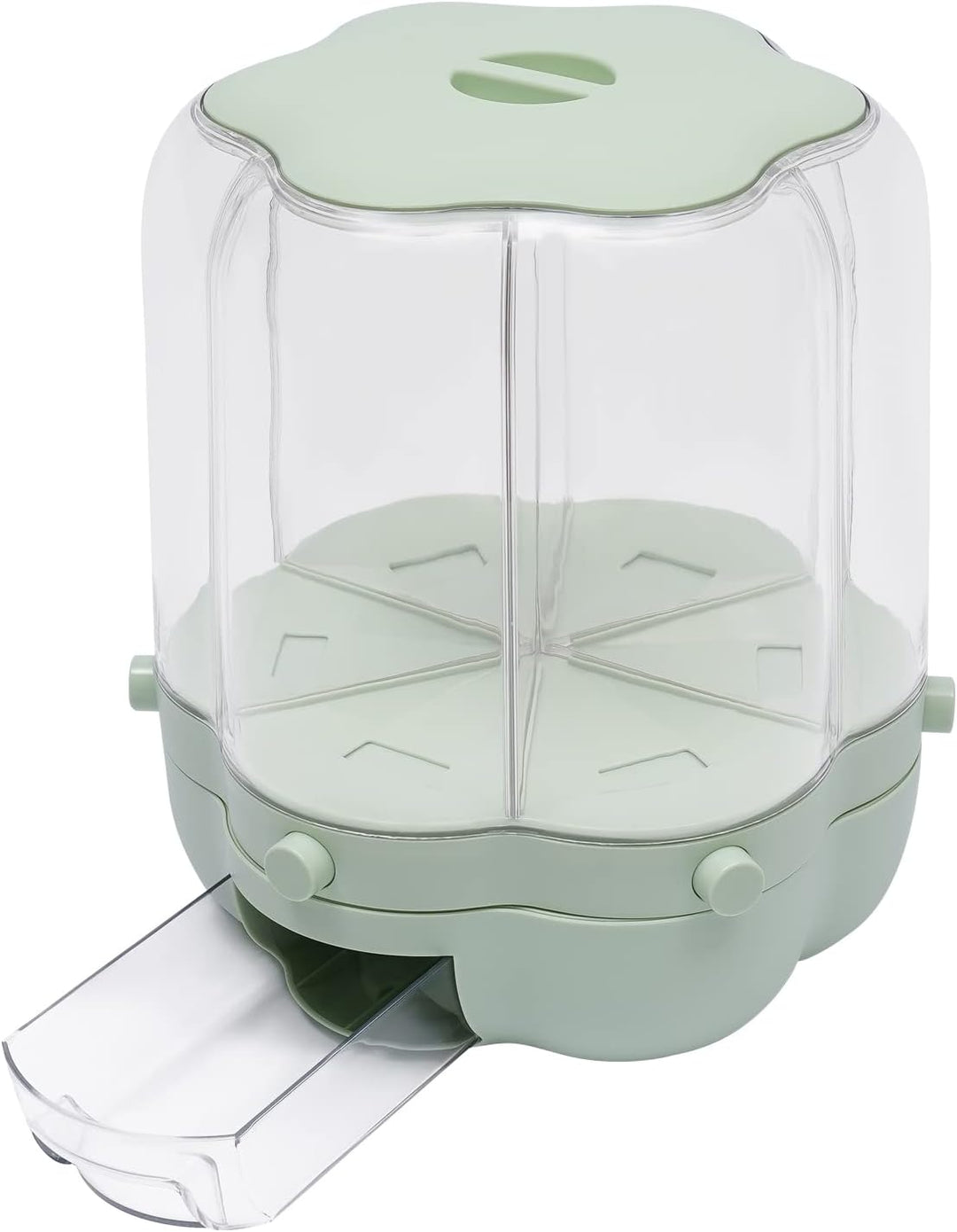 Müslispender 360° drehbar, 6-in-1 Müslibehälter Cerealienspender Cornflakes Spender, Sichtbares Desi