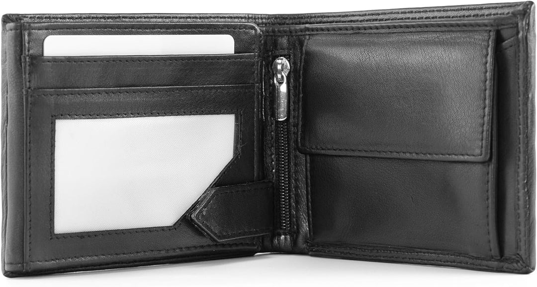 Fa.Volmer ® Leder Geldbörse Herren mit RFID-Schutz - weiches, unempfindliches Nappaleder, extra-stab
