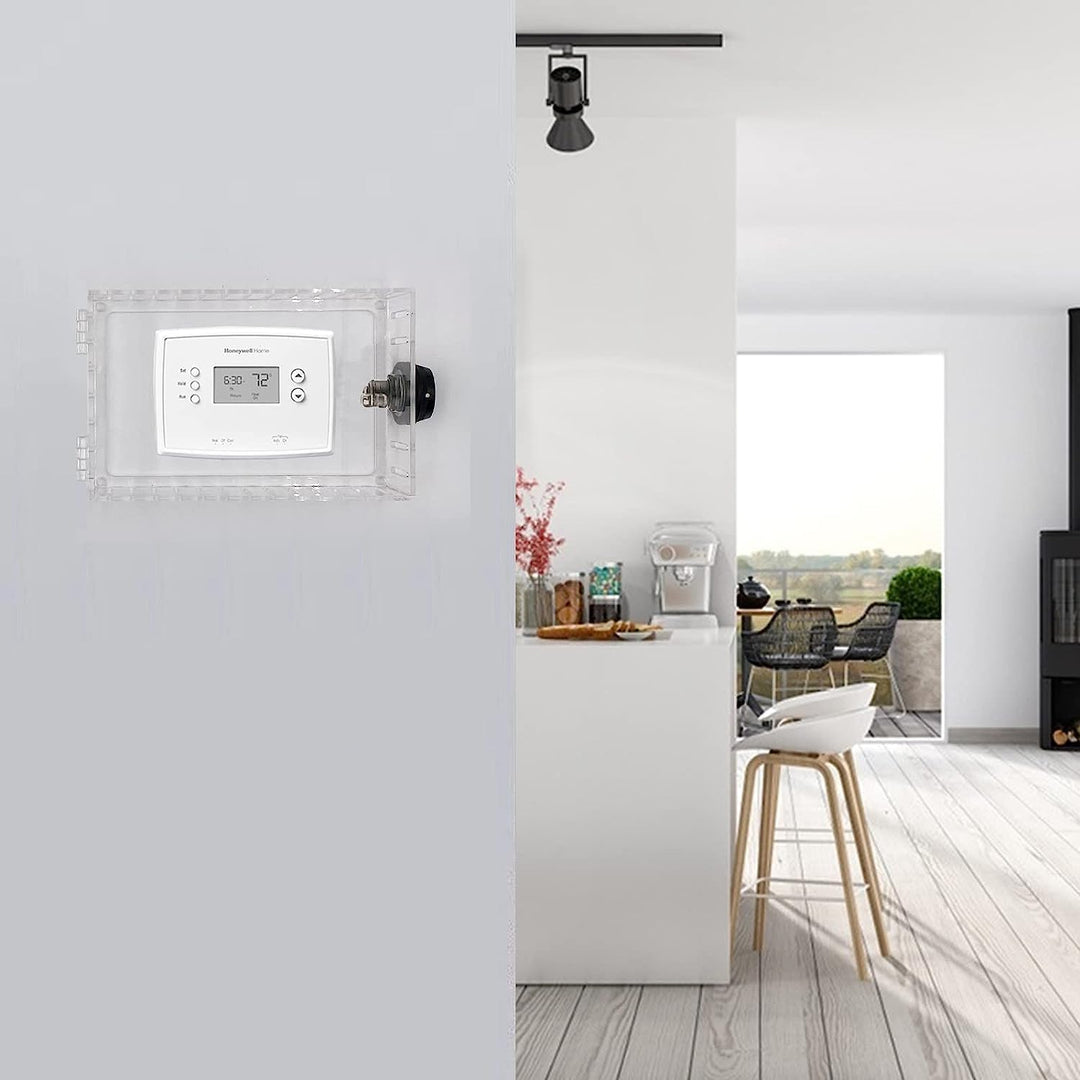 Thermostatschutz mit Schlüssel Klimaanlage Thermostat Schliesskasten Acryl Wand Thermostat Abdeckung