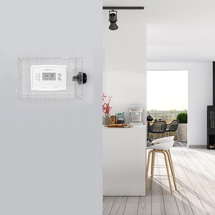 Thermostatschutz mit Schlüssel Klimaanlage Thermostat Schliesskasten Acryl Wand Thermostat Abdeckung