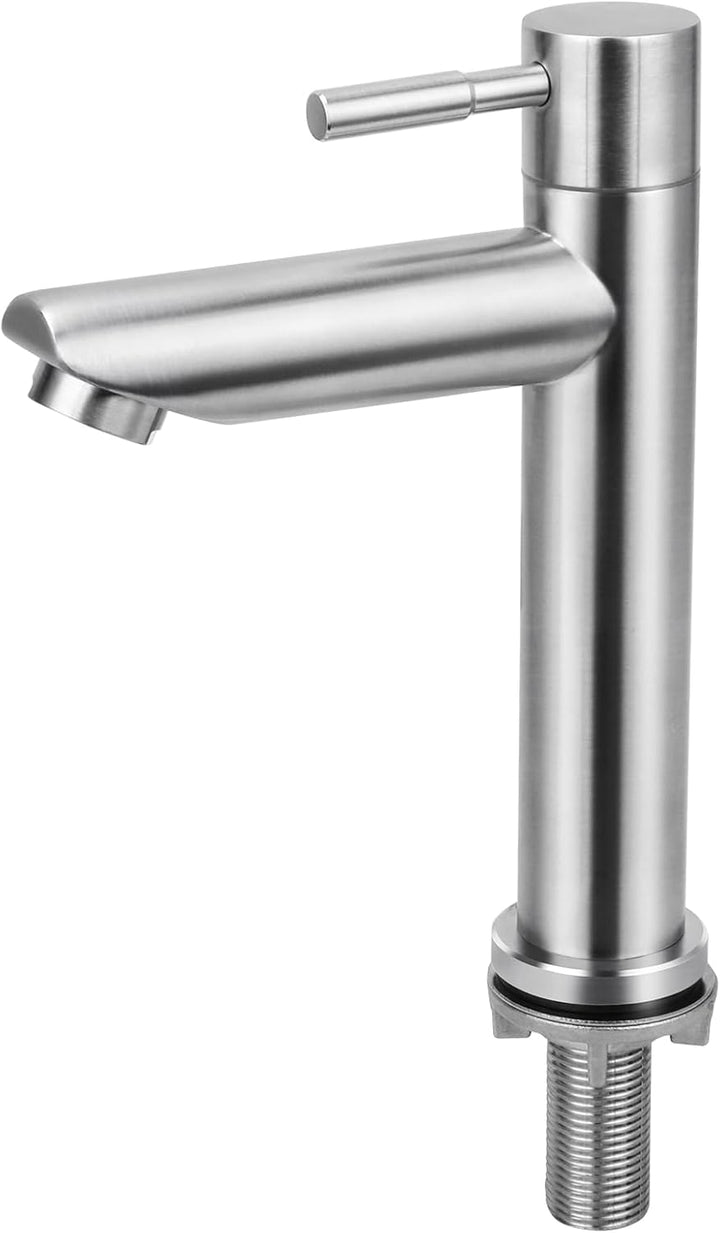 Kaltwasserhahn Gäste Wc, Wasserhahn Kaltwasser für Kleine Waschbecken, Edelstahl Kaltwasserhahn mit