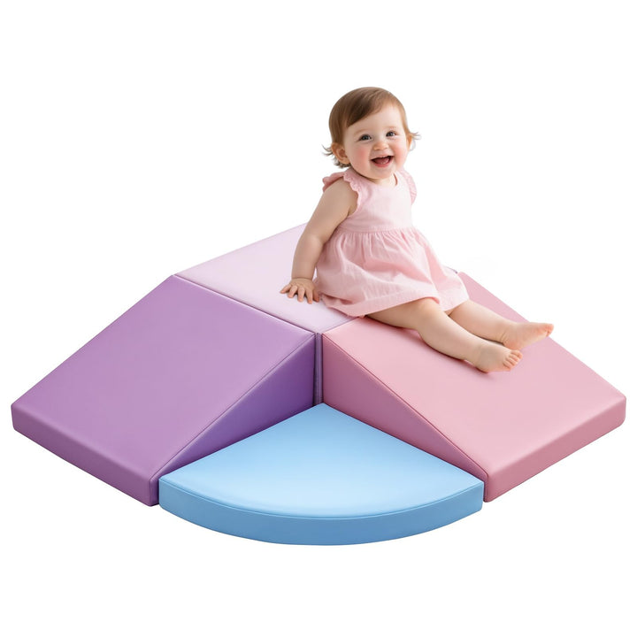 Schaumstoff Bausteine Kinder Klettern Indoor: 4 Softbausteine Riesenbausteine Spielbausteine - Weich