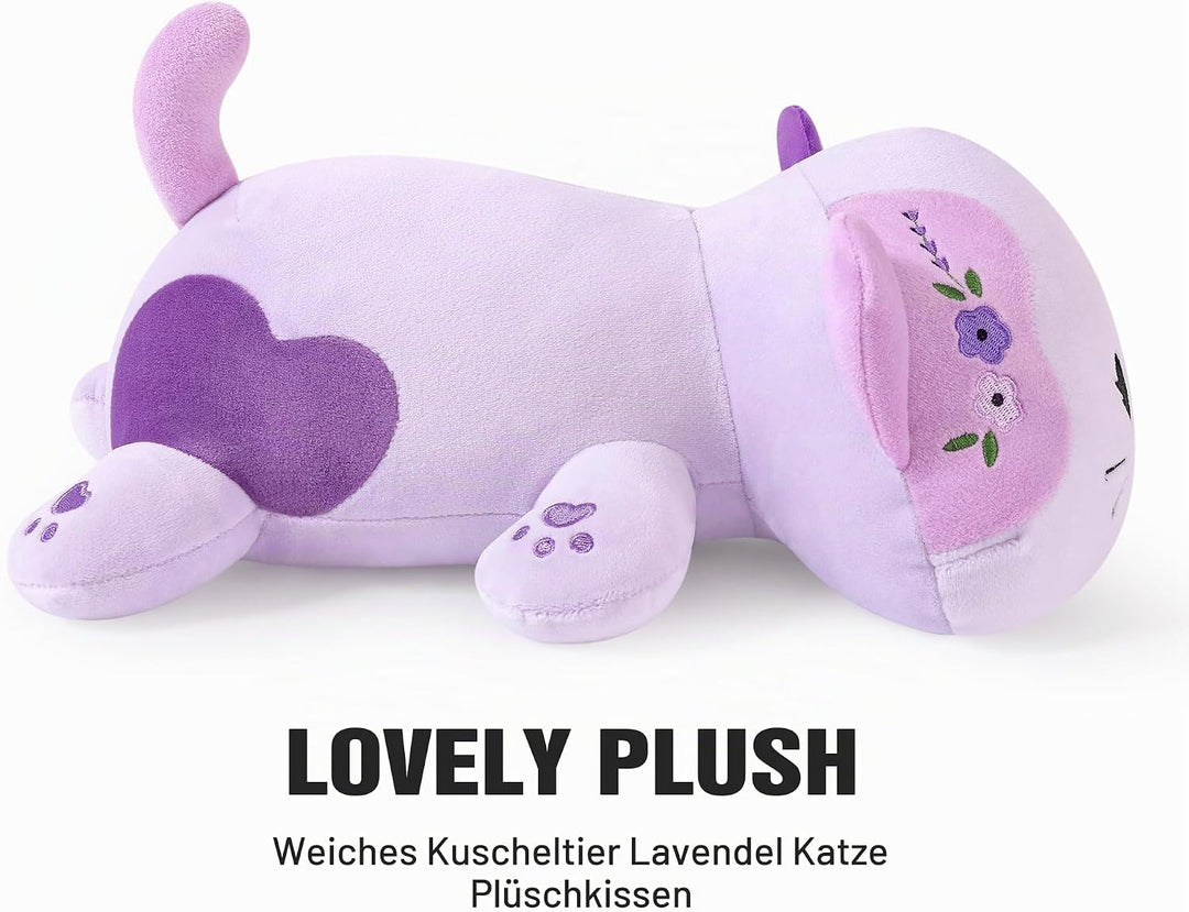 shownicer Plüschtier Katze Kuscheltier Stofftier Kawaii Katze Plüsch Kissen Spielzeug Kätzchen Plüsc