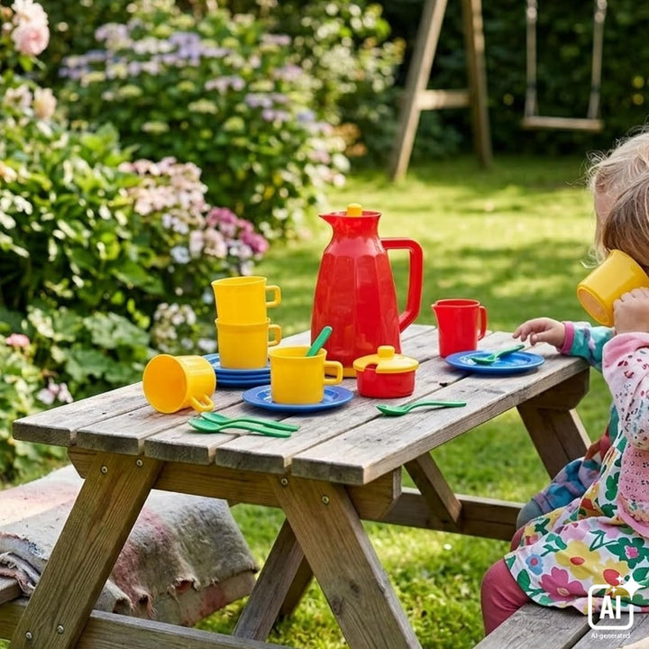 Dantoy - Coffee Set for 4 - Pretend Play for Children 2+ years old - 17 Pieces- Toys for Kids – Mult