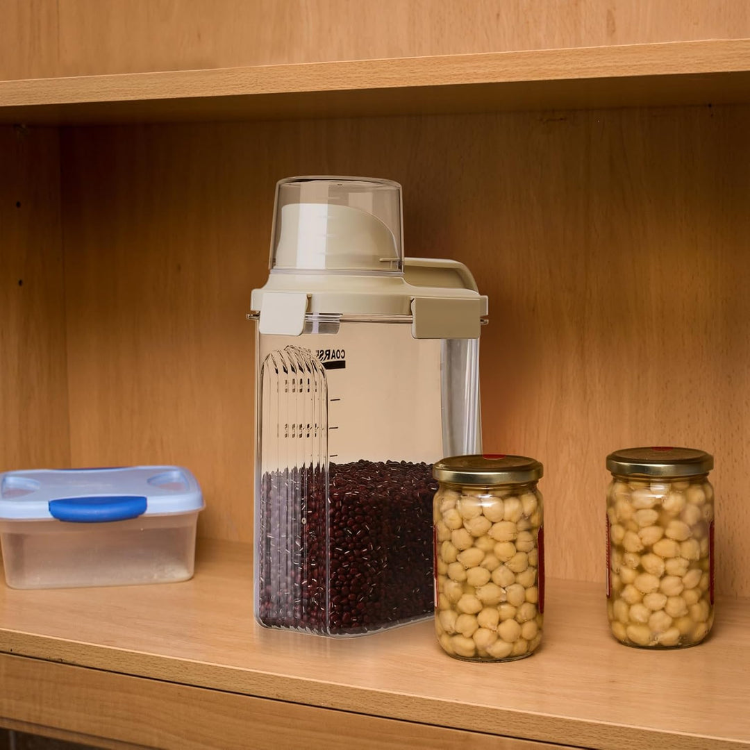 1500 ML Luftdichter Müsli Aufbewahrung Behälter, Waschpulver Aufbewahrungsbox mit Messbecher, Vorrat