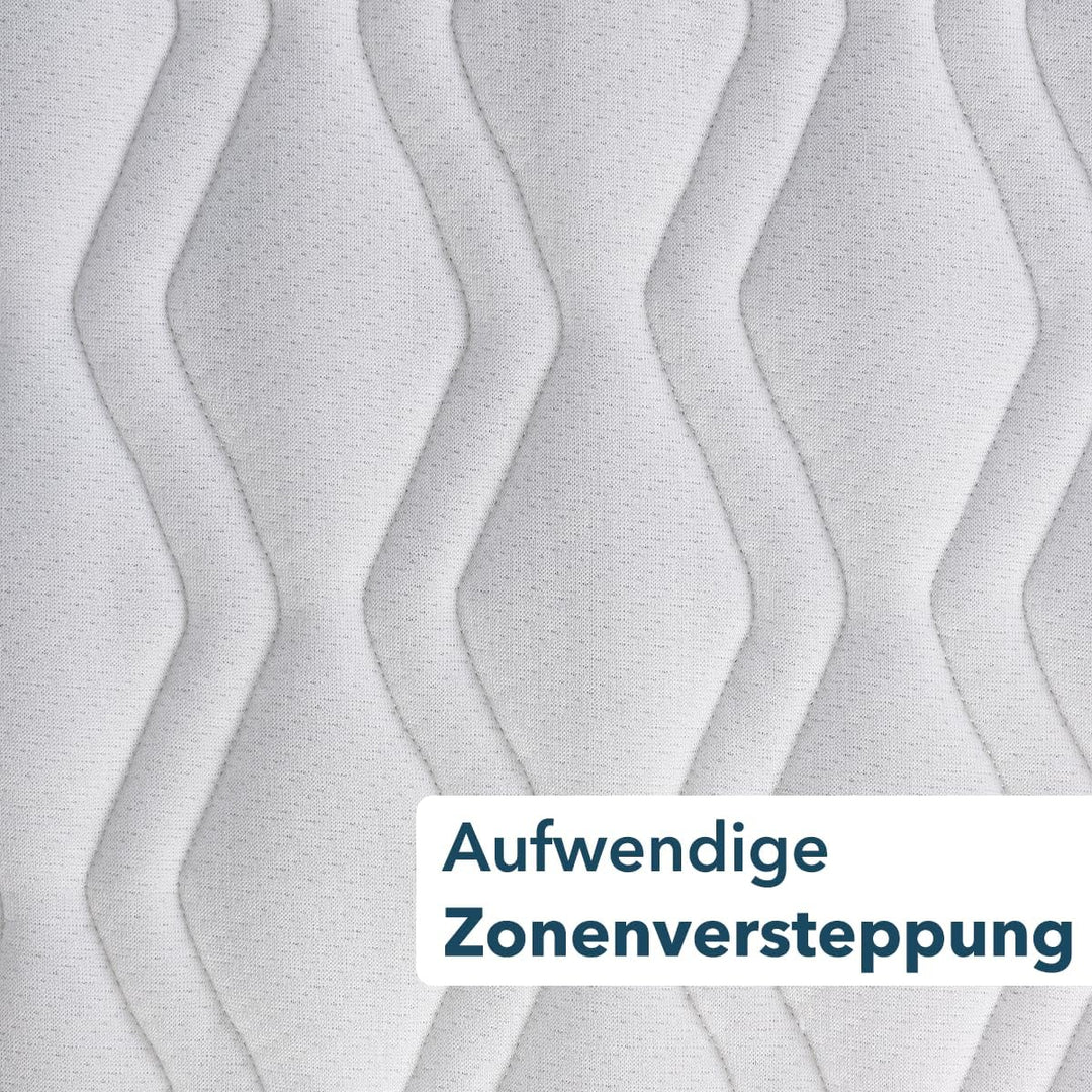 Ortho-Relax Gel Topper 160x200cm, Matratzentopper weich, waschbarer Bezug mit Zonenversteppung, Matr