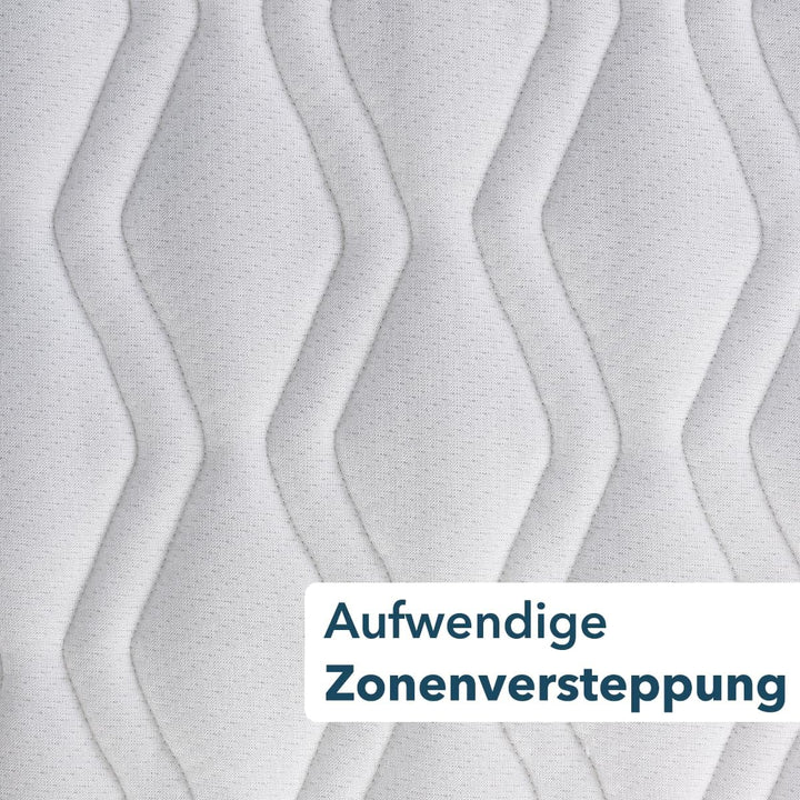 Ortho-Relax Gel Topper 90x200cm, Matratzentopper weich, waschbarer Bezug mit Zonenversteppung, Matra