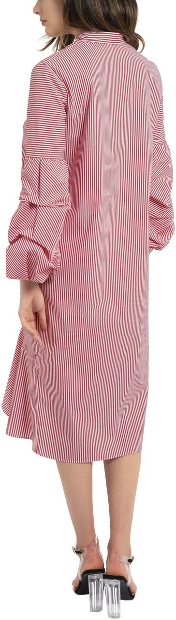 APART Fashion Damen Striped Dress Kleid 38 Rot (Rot-creme Rot-creme), 38 Rot (Rot-creme Rot-creme)