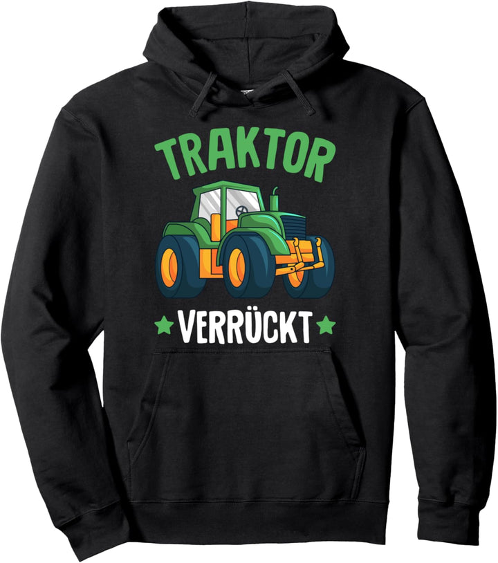 Traktor Verrückt Trecker Kinder Jungen Jungs Pullover Hoodie