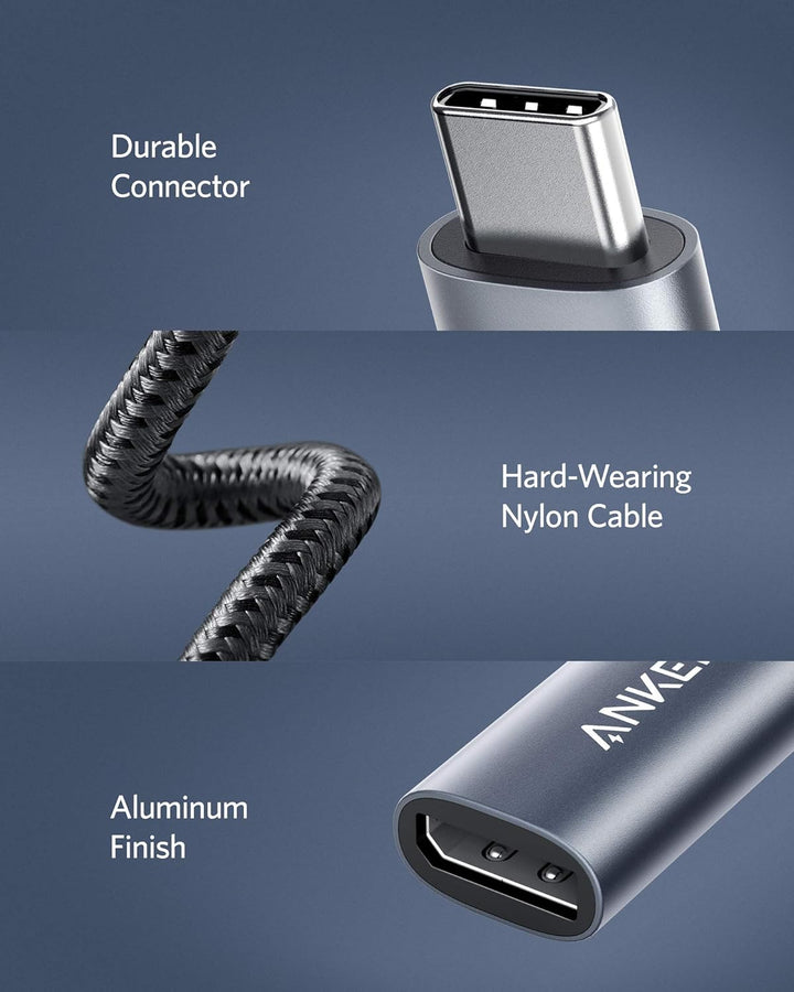 Anker PowerExpand USB-C auf DisplayPort Adapter, Aluminium USB-C Hub mit 4K@60Hz, für Homeoffice, ko